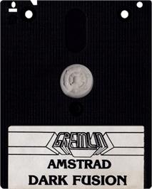 Cartridge artwork for Dark Fusion on the Amstrad CPC.