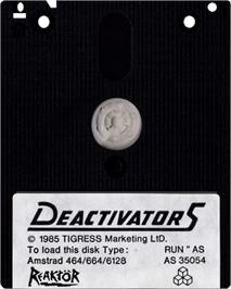 Cartridge artwork for Deactivators on the Amstrad CPC.