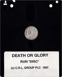 Cartridge artwork for Death or Glory on the Amstrad CPC.