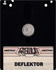 Cartridge artwork for Deflektor on the Amstrad CPC.