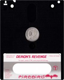 Cartridge artwork for Demon's Revenge on the Amstrad CPC.