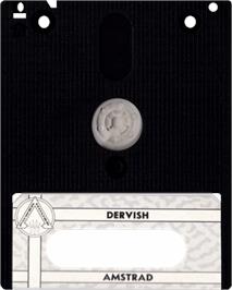Cartridge artwork for Dervish on the Amstrad CPC.