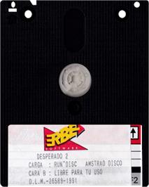 Cartridge artwork for Desperado 2 on the Amstrad CPC.