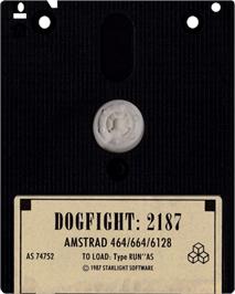 Cartridge artwork for Dogfight 2187 on the Amstrad CPC.