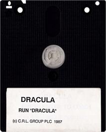 Cartridge artwork for Dracula on the Amstrad CPC.