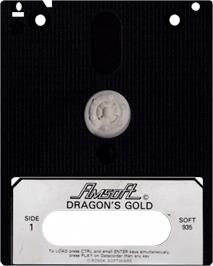 Cartridge artwork for Dragon's Gold on the Amstrad CPC.