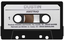 Cartridge artwork for Dustin on the Amstrad CPC.