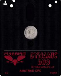 Cartridge artwork for Dynamic Duo on the Amstrad CPC.