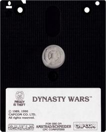 Cartridge artwork for Dynasty Wars on the Amstrad CPC.