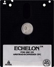 Cartridge artwork for Echelon on the Amstrad CPC.