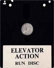 Cartridge artwork for Elevator Action on the Amstrad CPC.