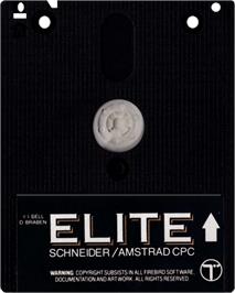 Cartridge artwork for Elite on the Amstrad CPC.