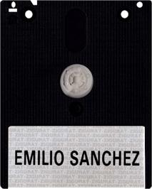 Cartridge artwork for Emilio Sanchez Vicario Grand Slam on the Amstrad CPC.