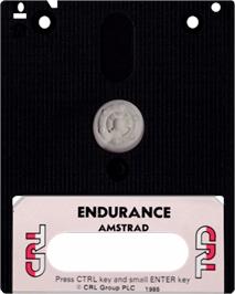 Cartridge artwork for Endurance on the Amstrad CPC.