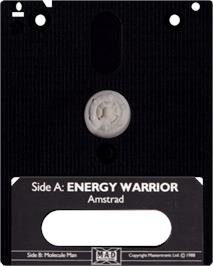 Cartridge artwork for Energy Warrior on the Amstrad CPC.