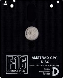 Cartridge artwork for F-16 Combat Pilot on the Amstrad CPC.