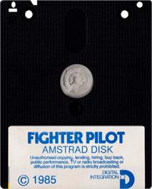 Cartridge artwork for Fighter Pilot on the Amstrad CPC.