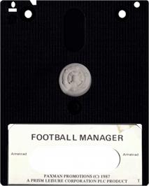 Cartridge artwork for Football Manager on the Amstrad CPC.