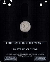 Cartridge artwork for Footballer of the Year 2 on the Amstrad CPC.