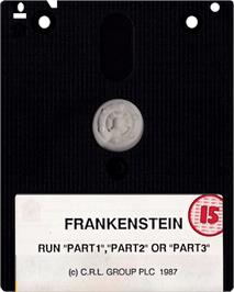 Cartridge artwork for Frankenstein on the Amstrad CPC.