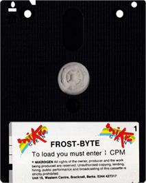 Cartridge artwork for Frost Byte on the Amstrad CPC.