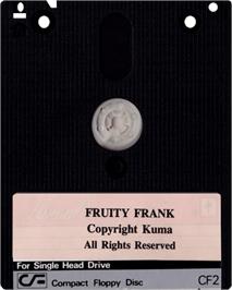 Cartridge artwork for Fruity Frank on the Amstrad CPC.