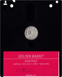 Cartridge artwork for Golden Basket on the Amstrad CPC.