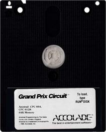 Cartridge artwork for Grand Prix Circuit on the Amstrad CPC.
