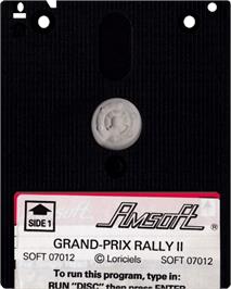 Cartridge artwork for Grand Prix Rally II on the Amstrad CPC.