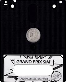 Cartridge artwork for Grand Prix Simulator on the Amstrad CPC.