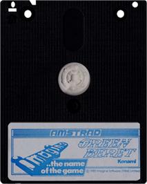 Cartridge artwork for Green Beret on the Amstrad CPC.