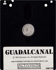 Cartridge artwork for Guadalcanal on the Amstrad CPC.