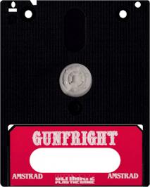 Cartridge artwork for Gunfright on the Amstrad CPC.