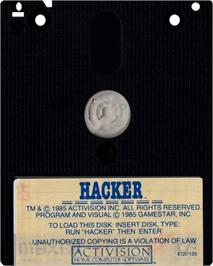 Cartridge artwork for Hacker on the Amstrad CPC.