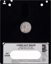 Cartridge artwork for Hard Hat Mack on the Amstrad CPC.