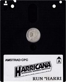 Cartridge artwork for Harricana - International Snowmobile Race on the Amstrad CPC.