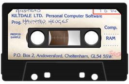 Cartridge artwork for Haunted Hedges on the Amstrad CPC.