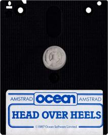 Cartridge artwork for Head Over Heels on the Amstrad CPC.