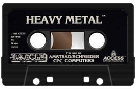 Cartridge artwork for Heavy Metal on the Amstrad CPC.