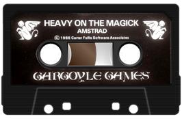 Cartridge artwork for Heavy on the Magick on the Amstrad CPC.