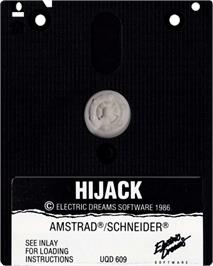 Cartridge artwork for Hijack on the Amstrad CPC.