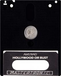 Cartridge artwork for Hollywood Or Bust on the Amstrad CPC.
