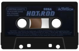 Cartridge artwork for Hot Rod on the Amstrad CPC.