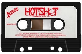 Cartridge artwork for Hotshot on the Amstrad CPC.
