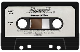 Cartridge artwork for Hunter Killer on the Amstrad CPC.