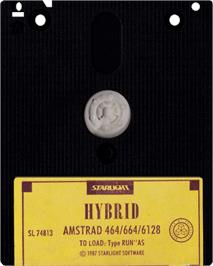 Cartridge artwork for Hybrid on the Amstrad CPC.