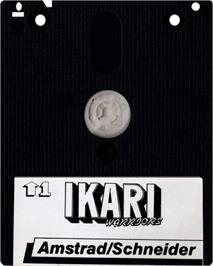 Cartridge artwork for Ikari Warriors on the Amstrad CPC.