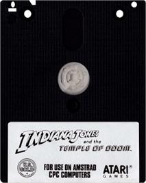 Cartridge artwork for Indiana Jones And The Temple Of Doom on the Amstrad CPC.