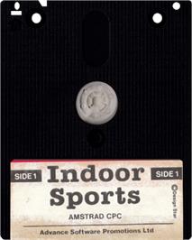 Cartridge artwork for Indoor Sports on the Amstrad CPC.