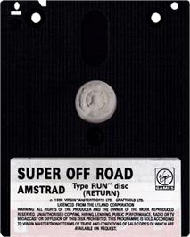 Cartridge artwork for Ironman Ivan Stewart's Super Off-Road on the Amstrad CPC.